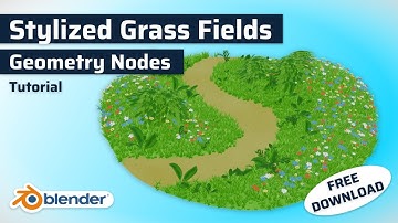 Stylized Grass Fields in Blender with Geometry Nodes