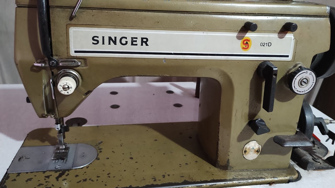 Como passar a linha na máquina reta e zig zag singer 021D Dr forma fácil