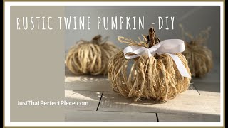 How to make a Cutest Twine Pumpkin ever!