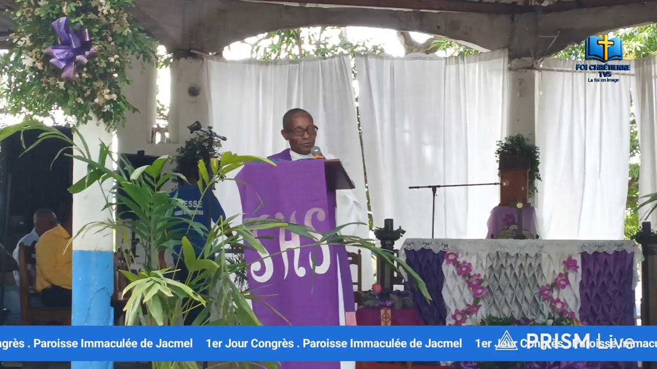 1er Jour Congrès Charismatique. Paroisse Immaculée des Orangers de Jacmel.