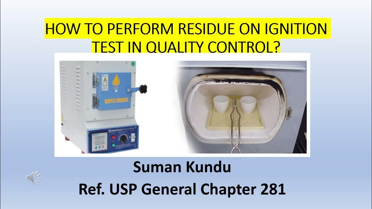 HOW TO PERFORM RESIDUE ON IGNITION TEST IN QUALITY CONTROL? - YouTube