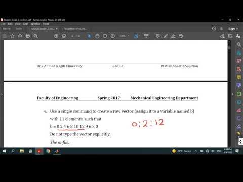 Matlab: Section 2 Arrays Part_1 - YouTube