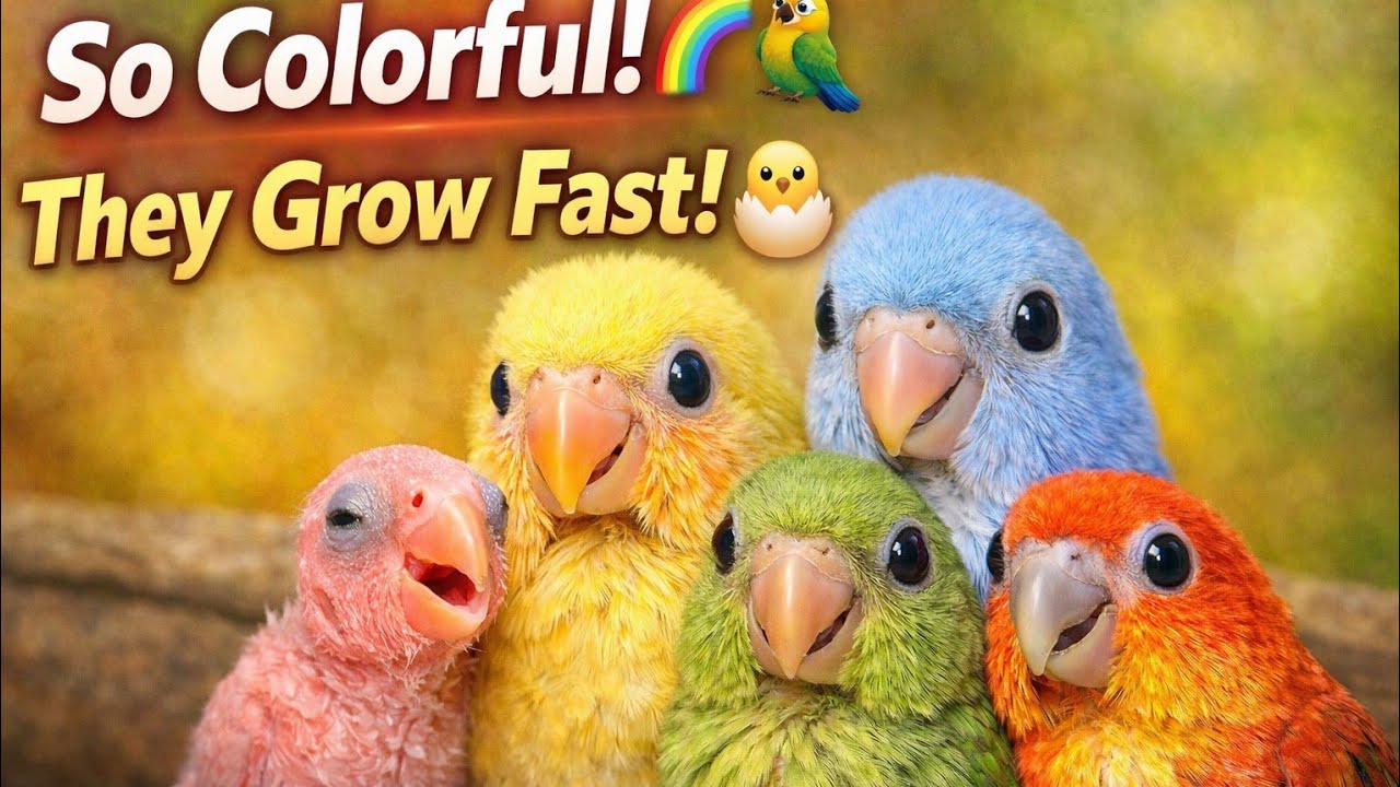 Watch These Colorful Baby Parrots Grow Up Before Your Eyes 🦜🐣