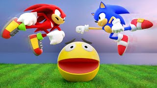 Sonic and Pacman vs Knuckles 3D