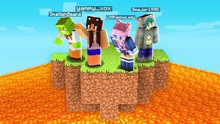 Minecraft SKYBLOCK But LAVA Rises Every Minute! w/@LDShadowLady @SmallishBeans @Dangthatsalongname