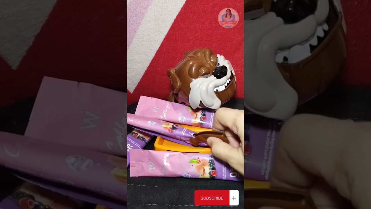 Trying to Steal Mad Dogs WINK WHITE COLLAGEN Plus - angry dog 