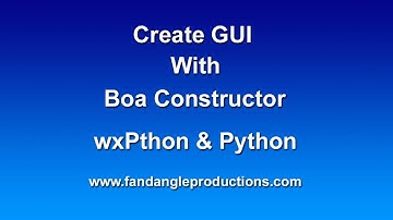 Boa Constructor Tutorial 1 - Text Editor