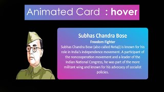 Animated Card :hover Effect | UI Design | HTML CSS