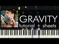 Sara Bareilles - Gravity - Piano Tutorial + Sheets