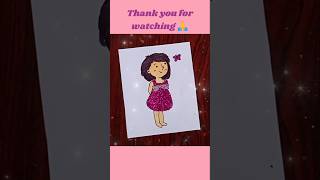 Cute Small Girl Glitter Art