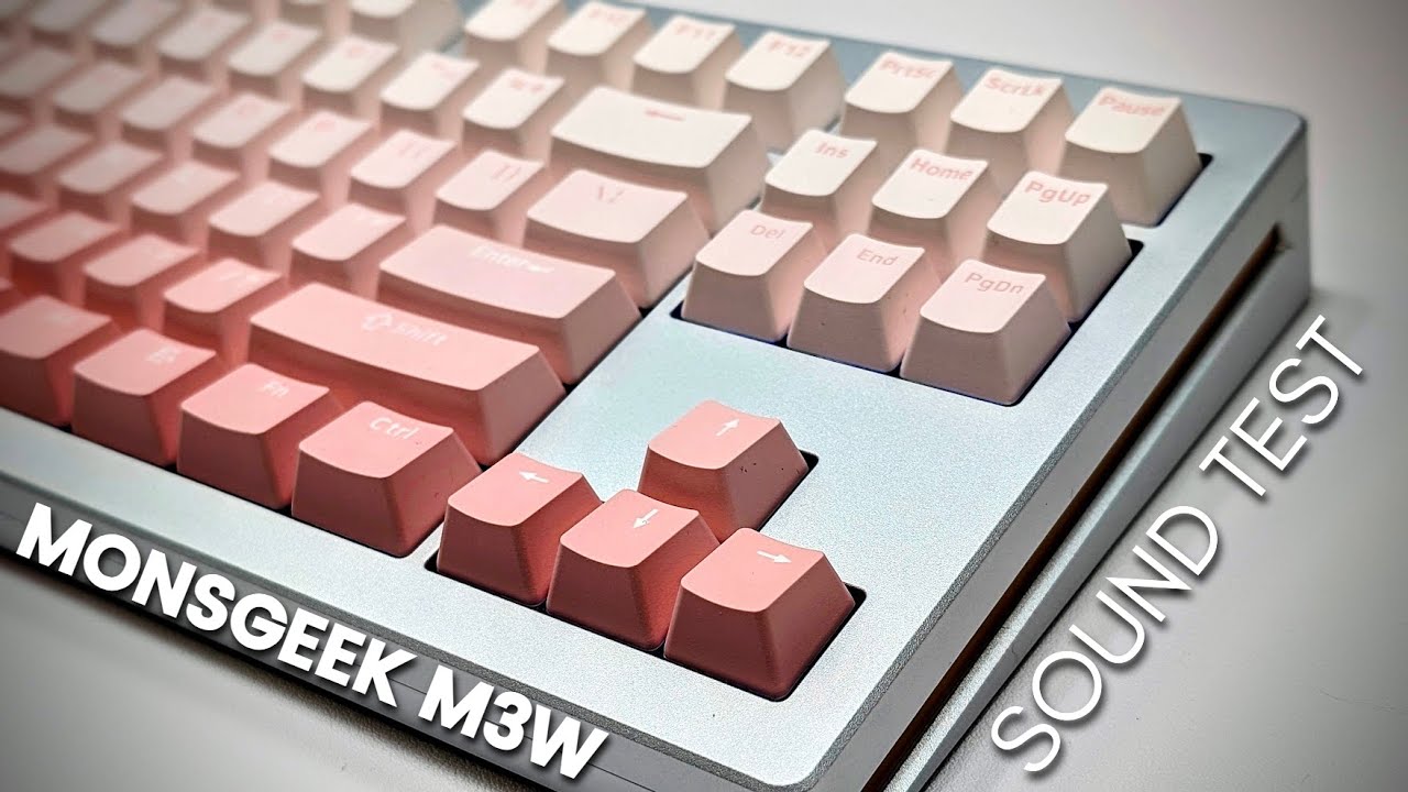 Monsgeek M3W Sound Test Akko Cream Blue V3 Pro - YouTube