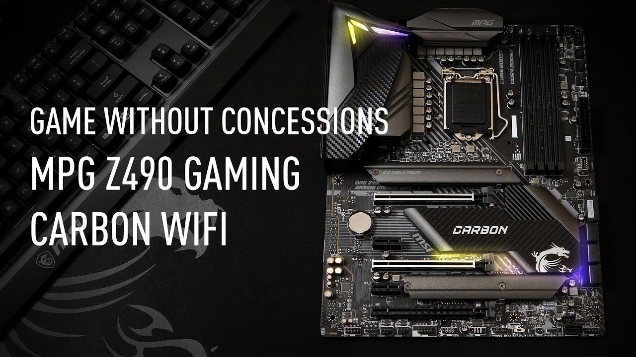 Msi Mpg Z490 Gaming Carbon Wifi Atx Gaming Motherboard 10th Gen Intel Core Lga 1200 Socket Ddr4 Sli Cf Dual M 2 Slots Usb 3 2 Gen 2 Wi Fi 6 Dp Hdmi Mystic Light