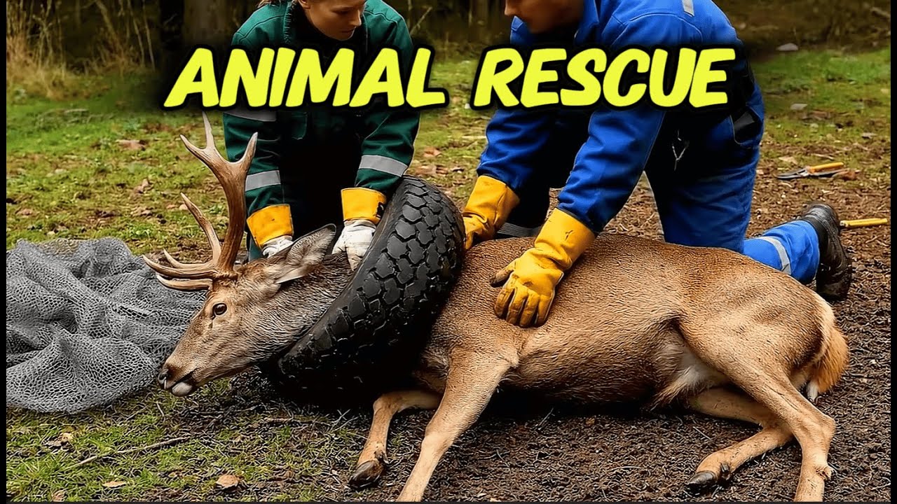 Animal Rescue Trapped by a Tire: The Emotional Rescue of a Majestic ...