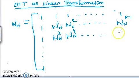 DFT as linear transformation Continued