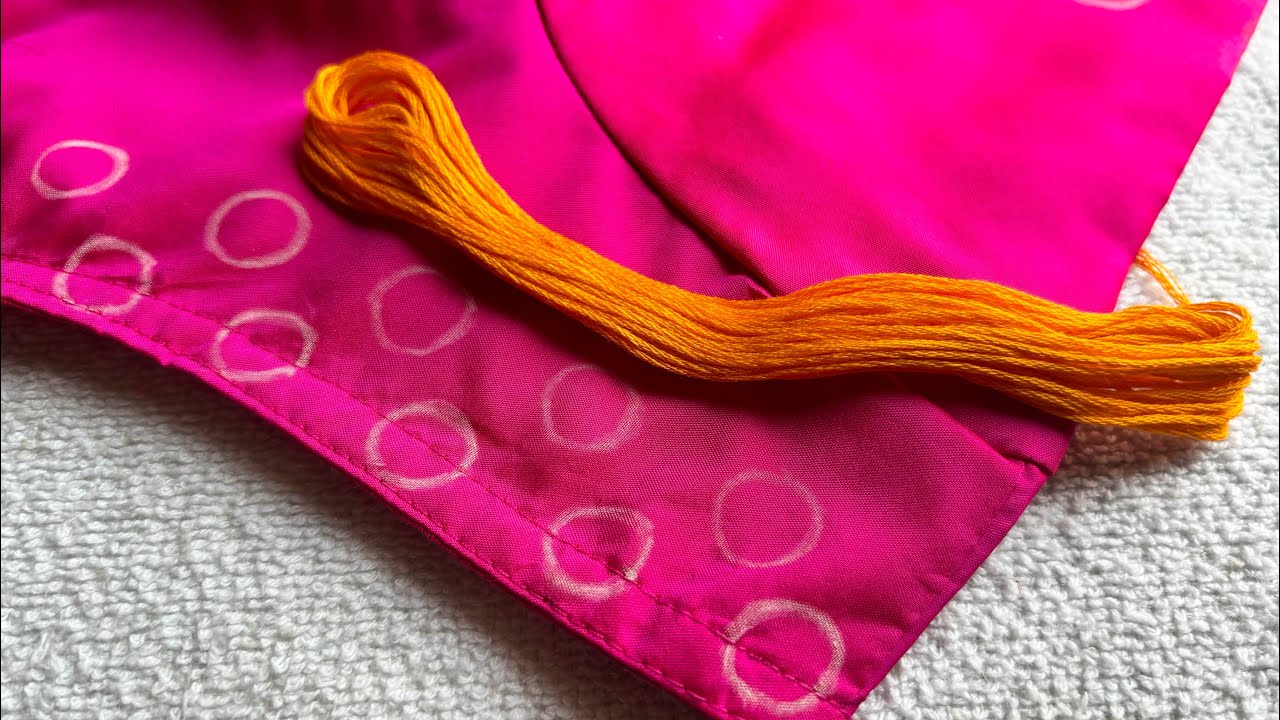 Very grand & heavy thread & bead  work bridal blouse design with normal needle #easy #simple #bridal