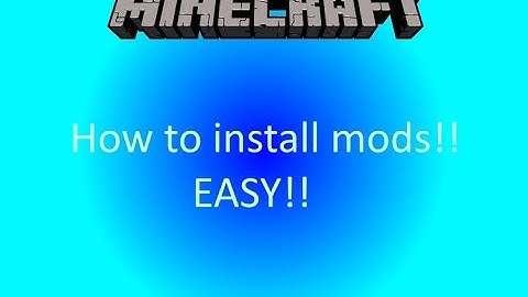 How to install mods to minecraft pc 1.6.4 and up!!