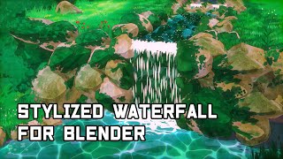 Tutorial: Stylized waterfall in Blender screenshot 1