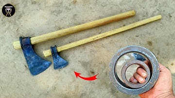 Amazing Process of making Two Magnificent Axes from an Old Bearings
