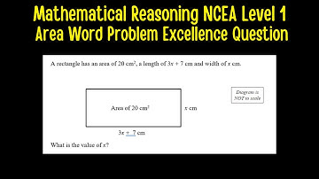 Mathematical Reasoning NCEA Level 1 - Area Word Problem Excellence Question