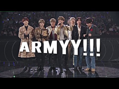 bts saying 'army' right after receiving an award pt.2