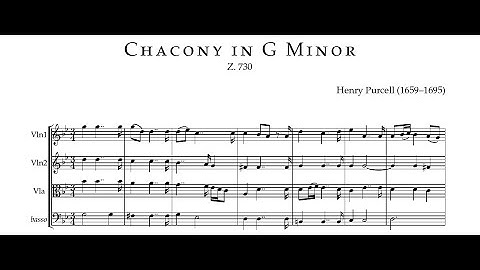Henry Purcell - Chacony/Chaconne in G minor, Z.730. {w/ score.}