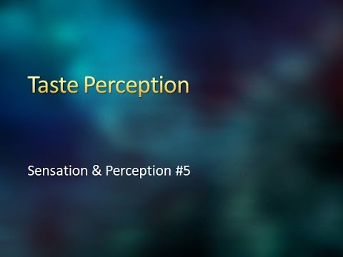 Sensation and Perception 5 Taste Perception