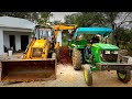 Kirlosker JCB Backhoe Loading Mud in Tractor || JCB 3DX and John Deere Tractor ||