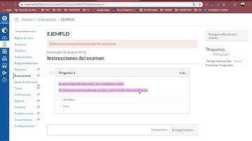 Tipo de preguntas en Canvas: Verdadero Falso | CEDDIE