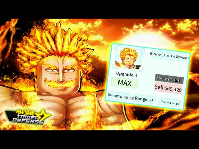 Evolution 6 star Escanor (The One) [Divine Pride (Peak), All Star Tower  Defense