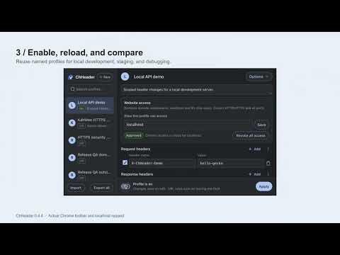 Edit HTTP headers in Chrome with ChHeader | API testing, no ads