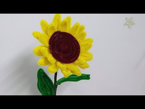 Video Cách làm hoa hướng dương kẽm nhung (How to make a sun... - youtube