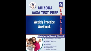 Arizona AASA Assessments  – 6th Grade ELA Test Prep Workbook Volume 1 | Book Preview Video