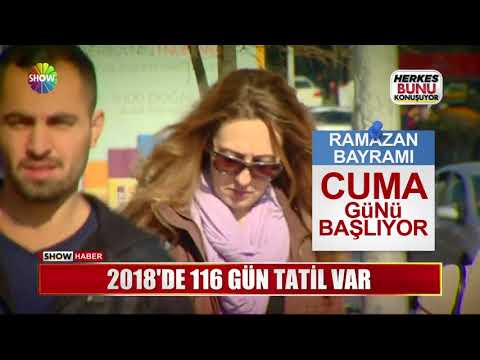 2018'de 116 Gün Tatil Var