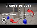 How to make a puzzle collect items to open gate in unreal engine 5