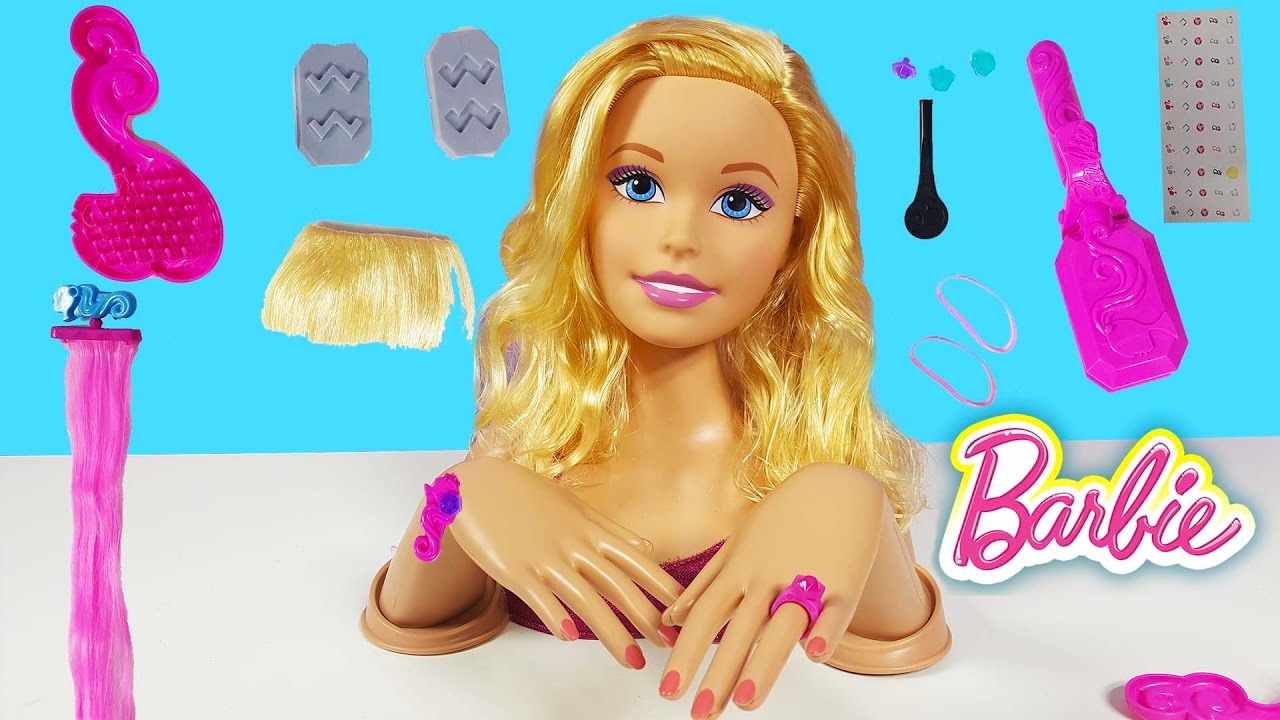 Barbie Sac Bakim Makyaj Oje Desenleri Oyuncak Seti Evcilik Tv