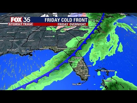 Another cold front on the way to bring storms to Central Florida - YouTube