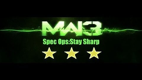 MW3 Spec Ops:Stay Sharp 3 Stars[Pistol Only]