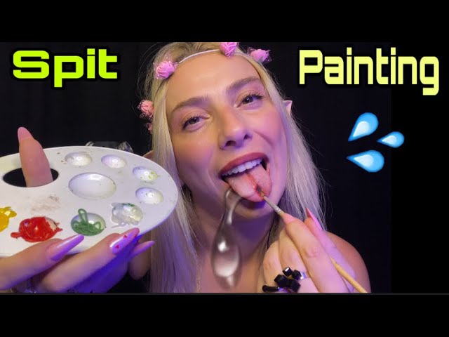 ELF SENİ BOYUYOR 🎨SPIT PAINTING YOUR FACE 👅 ISLAK AĞIZ SESLERİ ~ TÜRKÇE ASMR