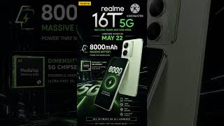 Realme 16T 5G India Launch on May 22 With 8000mAh Battery and Dimensity 6300 Chipset