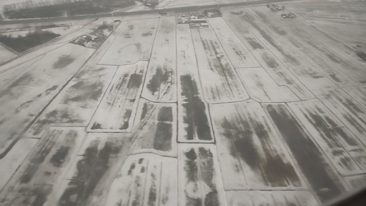 Schiphol Landing KLM on Icy Netherlands