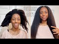 BLOW OUT ON TYPE 4 NATURAL HAIR AFTER 1 YEAR OF NO HEAT | Reduced Manipulation & Breakage