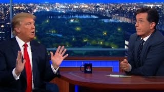 Donald Trump dodges Colbert's question about Obama