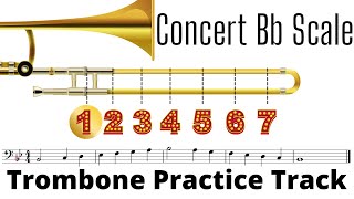 Trombone Bb Concert Scale | Practice Track and Play Along