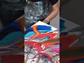 Vibrant Ribbon Pour🔥(Full Video 73)   #shorts #art #fun #diy #howto #artist #abstract #fluidart #wow
