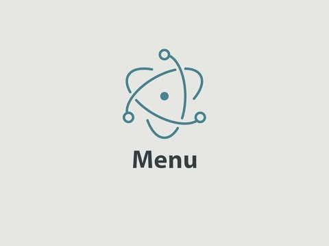 Getting started with Electron - Menu