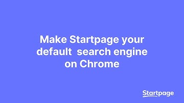 Make Startpage your Chrome default search engine.