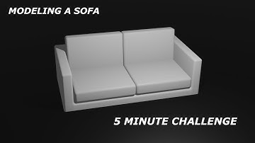 Blender 2.8 | Modeling a sofa in 5 minutes challenge(No speedmodeling)