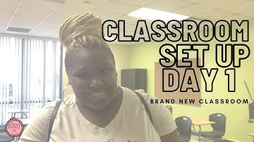 CLASSROOM SETUP DAY 1| NEW CLASSROOM| Middle School Teacher 20-21 #classroomsetup #teachervlog