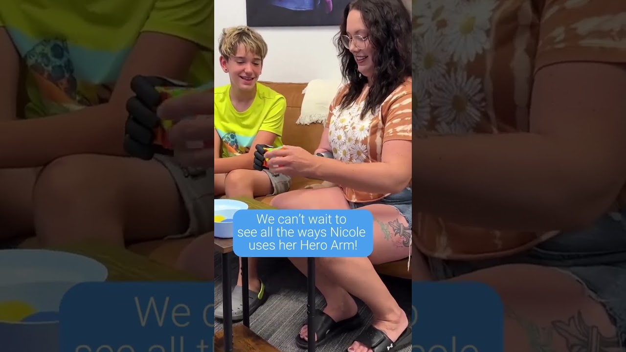 Nicole is quickly becoming a pro at using her Hero Arm! 