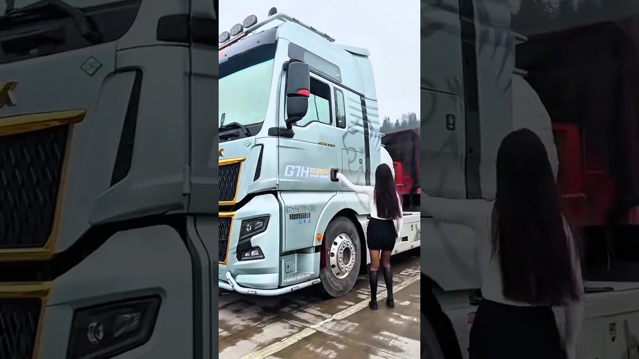 Beautiful Lady Trucker Enjoying The Truks Life 🧬🚛 